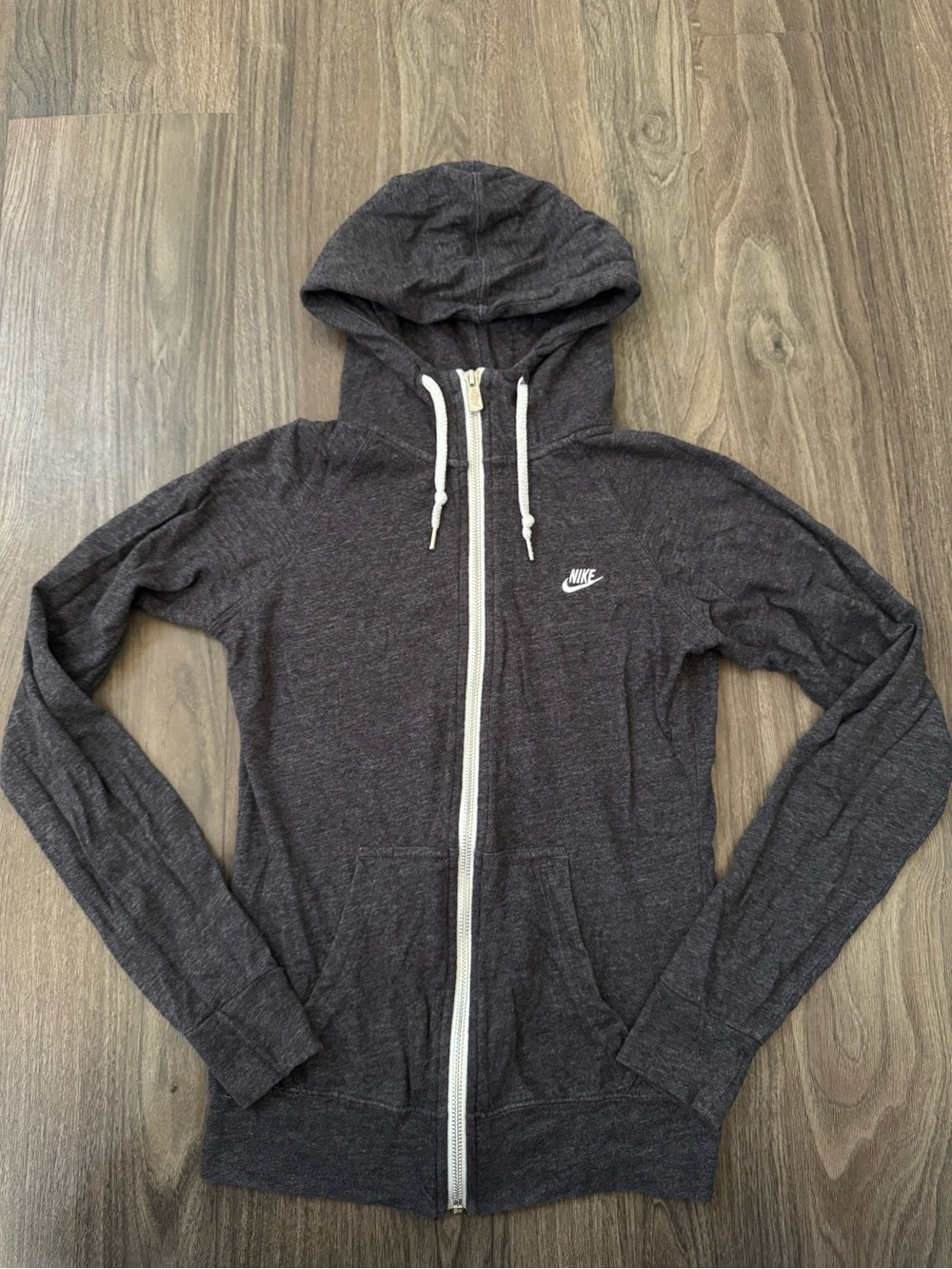 Nike Women's Dark Gray Full-Zip Hooded Jacket
